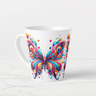 Latte Tasse - Farbenfrohe Schmetterlinge