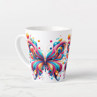 Latte Tasse - Farbenfrohe Schmetterlinge