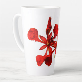 Latte Tasse Fleur de Poinciana Royale