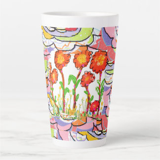 Latte-Tasse - Floral Art Deco Milchtasse