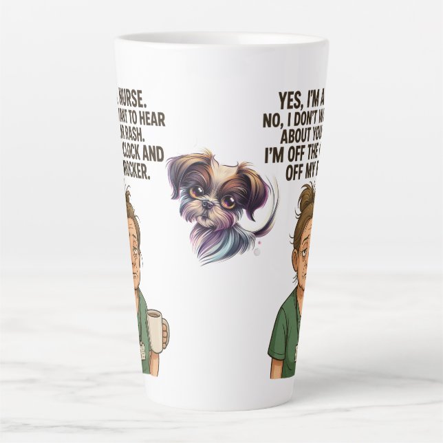 Latte Tasse für die verbrannten Krankenschwestern. (Vorderseite)