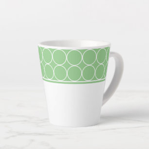 Latte Tasse Grün & Weiß Punkte
