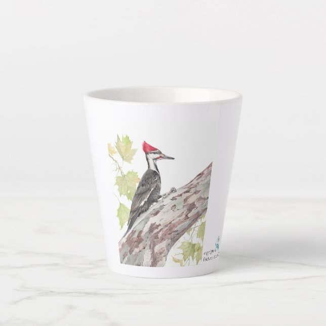 Latte-Tasse - Helmspecht Milchtasse (Vorderseite)