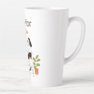 Latte Tasse Illustration Couple Mignon Temps pour Café,