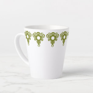 Latte Tasse in Retro Simplizität 2 - Olivenöl