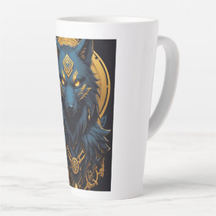 Latte Tasse Loup Bleu Royal - Tasse Loup Mystique - Pour