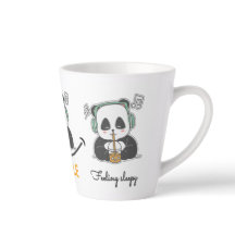 Latte Tasse mit niedlichem Panda-Bild