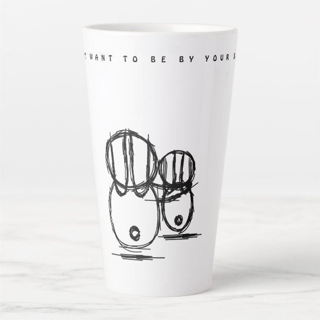 Latte Tasse | Niedlich Couple Bunny | Seien Sie au (Vorderseite)