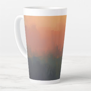 Latte Tasse Paysage Urbain Abstrait – Brume Urbaine Rêve
