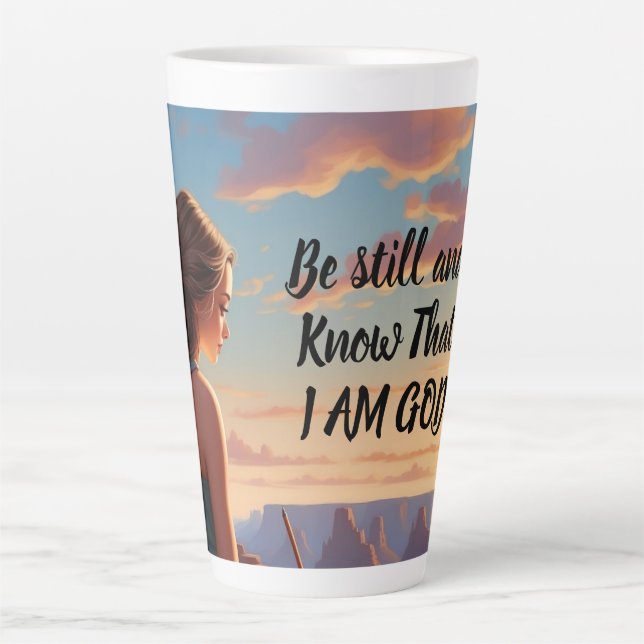 Latte Tasse personnalisée 'Restez calme et sachez que je (Devant)