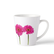 Latte Tasse Pink Gerbera Daisies