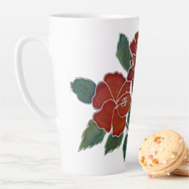 Latte Tasse - Roter Hibiskus Blume