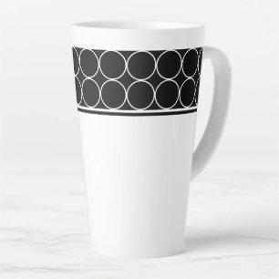 Latte Tasse-Schwarz-Weiß-Punkte Milchtasse