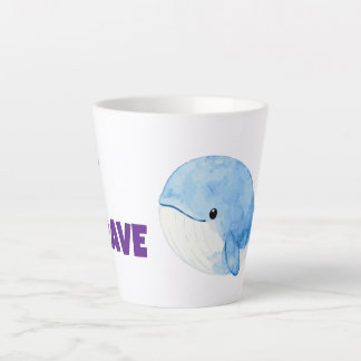 Latte Tasse "Sois courageux comme la baleine" pour enfan