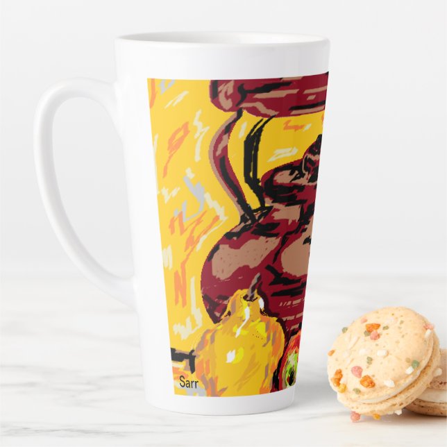 Latte Tasse / Tee Wasserkocher mit Obst (Beispiel)