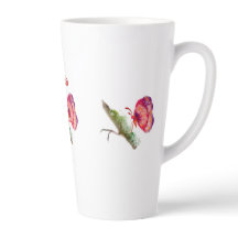 Tasse vibrante papillon aquarelle tardive