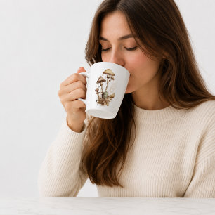 Latte Tasse Vintage Botanique Champignon   Cottagecore F