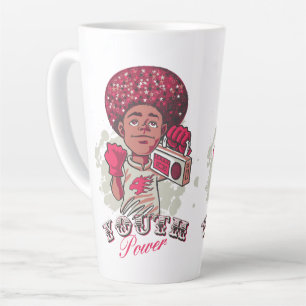 Latte-Tasse – YOUTH Power Afro & Boombox Urban Milchtasse