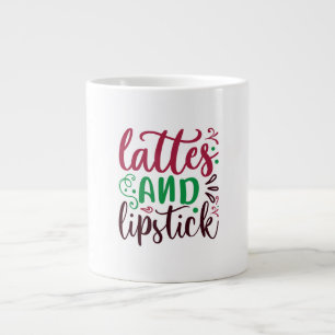 Latte und Lippenstift Jumbo-Tasse