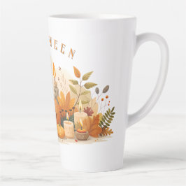 Latte Une tasse avec imprimé citrouille Halloween