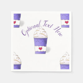 Latte & Whipped Cream (Lila) Napkins Serviette