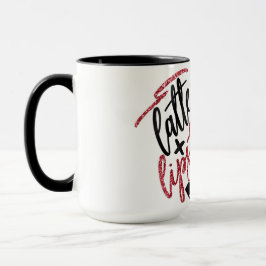 Lattes und Lippenstift-Imitat-Glitzer-Rot Tasse