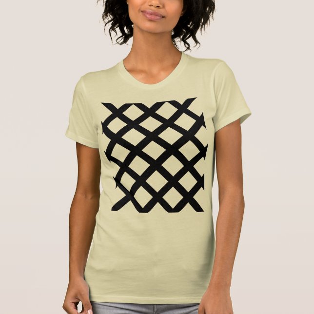 Lattice Adult's T - Shirt (Cream & Black) (Vorderseite)