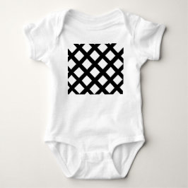 Lattice Baby Bodysuit (Creme & Black) Baby Strampler