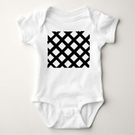 Lattice Baby Bodysuit (Creme & Black) Strampler