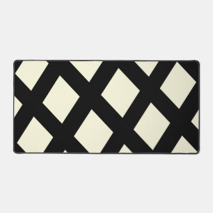 Lattice Desk Mat (Creme & Black) Schreibtischunterlage