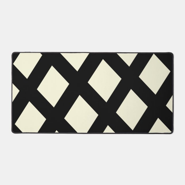 Lattice Desk Mat (Creme & Black) Schreibtischunterlage (Vorderseite)