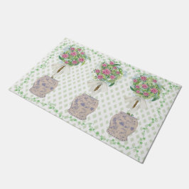 Lattice Green Topiary Rose Ingwerjarren Fußmatte