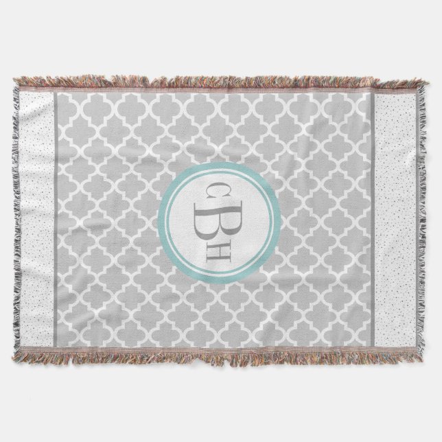 Lattice marokkanische Tile Monogram Muster Decke (Vorderseite)