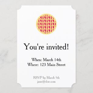 Lattice Raspberry Pie - Pi Day Einladung