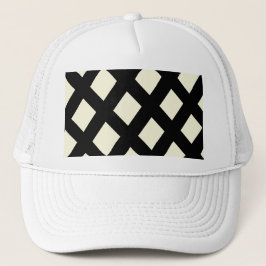 Lattice Trucker Hat (Cream & Black) Truckerkappe