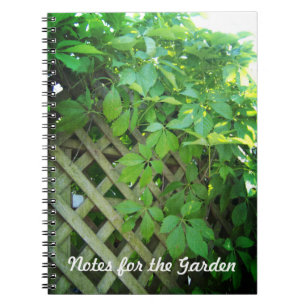 Lattice Vine Notes for Garden Notizblock