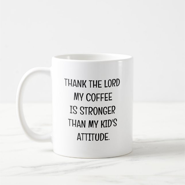 L'attitude de l'enfant drôle Sassy Mug pour les pa (Gauche)