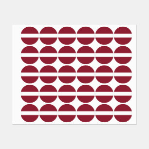 Latvia Flag Emblem Etiketten