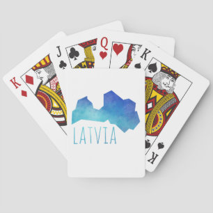 Latvia Map Spielkarten