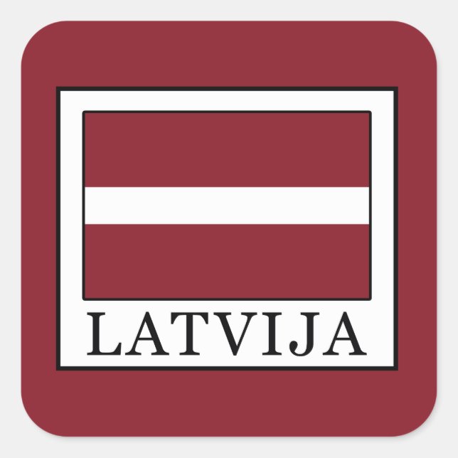 Latvija Quadratischer Aufkleber (Vorderseite)