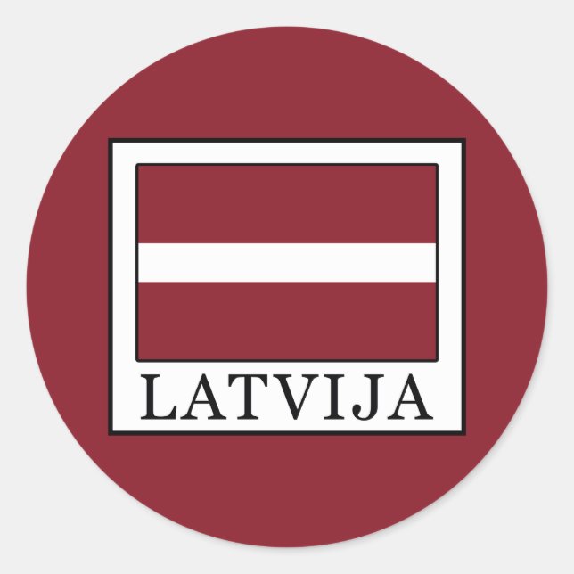 Latvija Runder Aufkleber (Vorderseite)