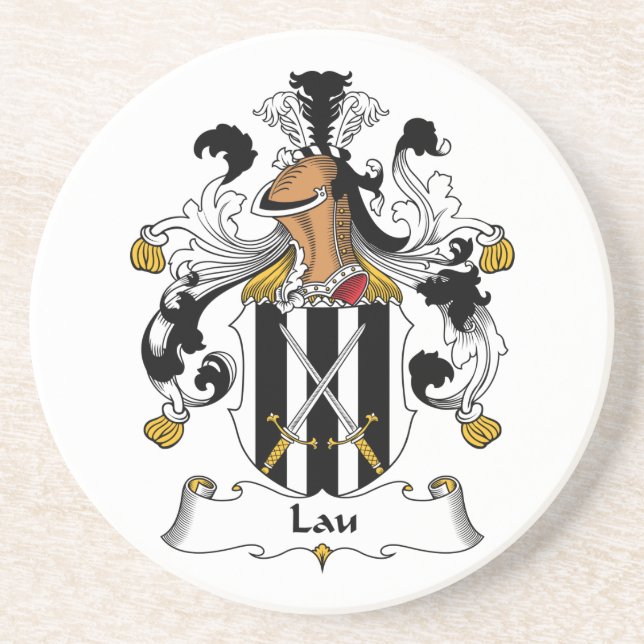 Lau Familienwappen Getränkeuntersetzer (Vorne)