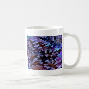 Laub abstrakt in den blauen und lila Tönen Kaffeetasse