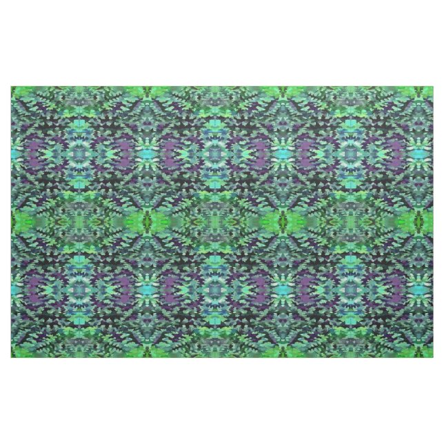 Laub-abstrakte Pop-Kunst im Jade-Grün und lila Stoff (Fat Quarter (45,7 x 55,9 cm))