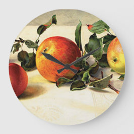 Laubäpfel Große Wanduhr