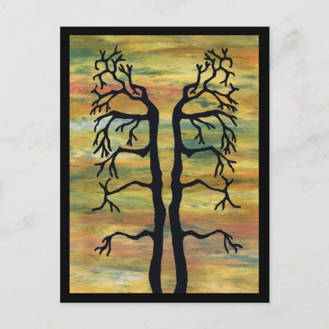 Laubbäume Postkarte (Vorderseite)