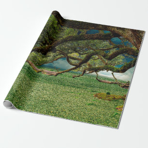 Laubblätterblättern Geschenkpapier