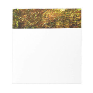 Laubdach des Herbstlaubs II Gelbe Herbstfotografie Notizblock
