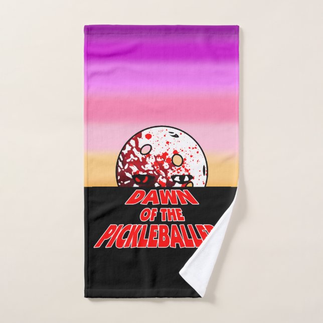 L'aube du Pickleballer Halloween Horreur Zombie (Serviette à main)
