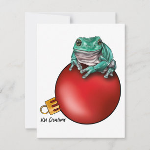 Laubfrosch - Weihnachtskarte Feiertagskarte